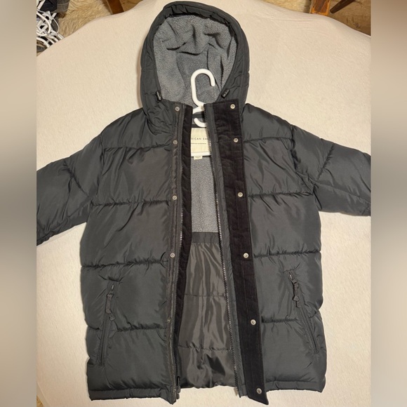 American Eagle big puffer jacket, like new, men’s XS black - Picture 13 of 16